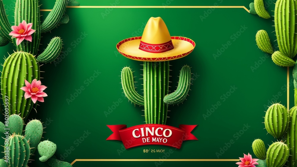 Sticker background cinco de mayo