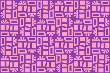 Abstract seamless pink and purple geometric pattern