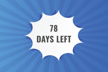 79 days to go countdown template. 79 day Countdown left days banner design. 79  Days left countdown timer