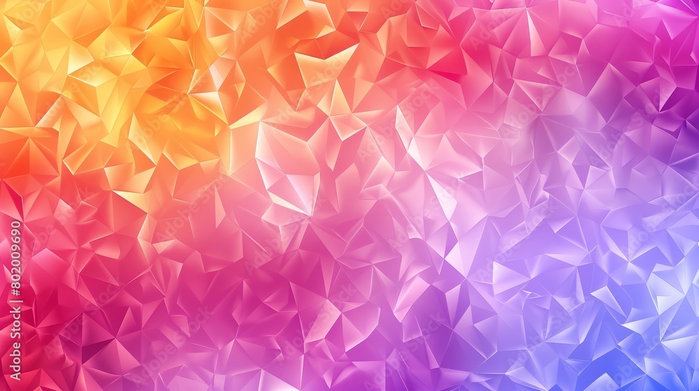 Poster an abstract geometrical pattern with triangles in color