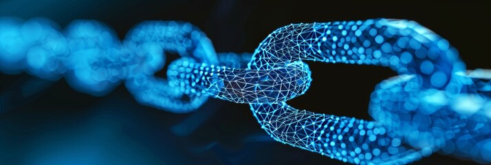 Blockchain infographic transforming finance, supply chain, and healthcare with decentralized systems