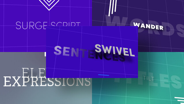 3D Symphony Text Arrangement | Animated Titles with Control Panels