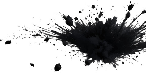 Paint stains black blotch background. Grunge Design Element. Brush Strokes. Vector illustration	