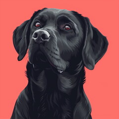 Obraz premium black labrador retriever portrait