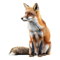 Photo of fox isolated on transparent background