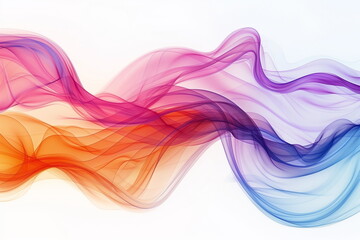 abstract colorful smoke on white background