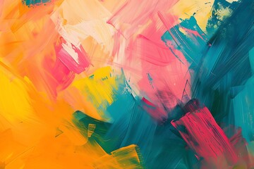 Abstract mango dreams pallet painting background.	