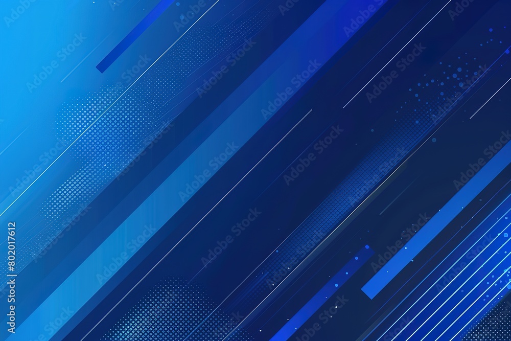 Poster blue abstract background with diagonal lines and space for text