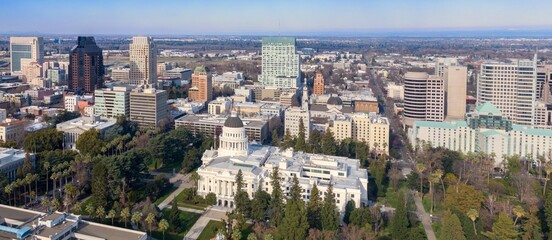 California State Capitol building in downtown Sacramento, California, United States.