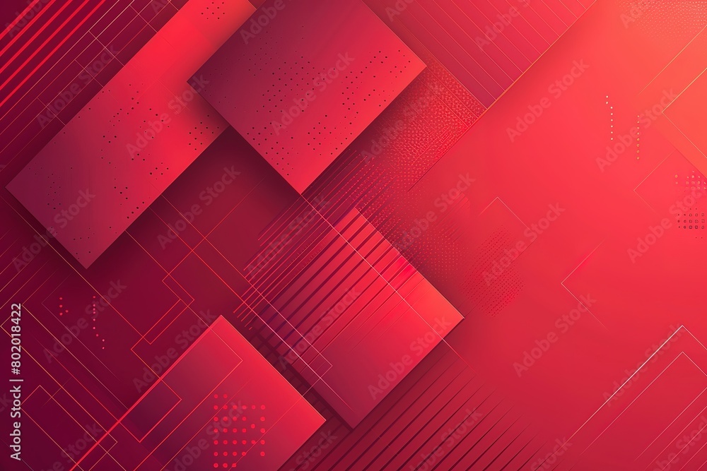 Aufkleber red abstract background with geometric shapes and gradients