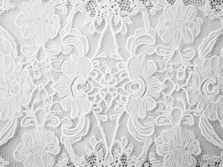 Elegant White Lace Pattern, Delicate Textile Design, background, AI Generation