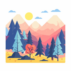 A mountain range with a sun shining on it