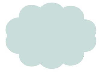 くすみカラー　シンプル　雲形　ふきだし　かわいい
