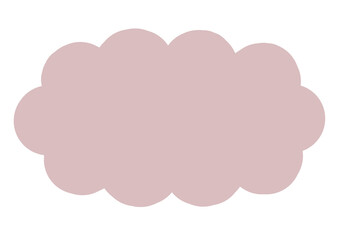 くすみカラー　シンプル　雲形　ふきだし　かわいい