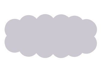 くすみカラー　シンプル　雲形　ふきだし　かわいい