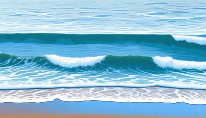 digital painting A pattern of gentle waves washing (11)
