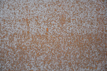 rust texture on a metal plate. metal corrosion, oxidation due to weather conditions.