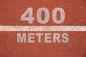 Athletic competitions starting line positions from one to six 400 metres.