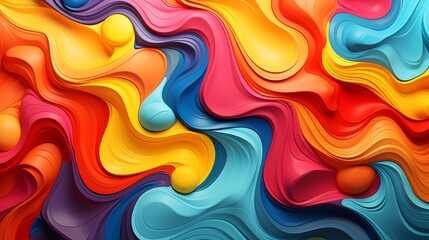 Fototapeta premium Colorful 4K Art Abstract Patterns Background, Vibrant Design for High-Resolution Themes, Hand Edited Generative AI