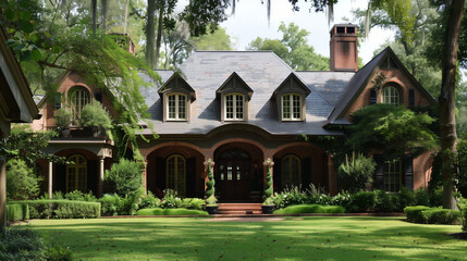 Fototapeta na wymiar english country house. Elegant Southern Living: Discover Stunning Designer Home Inspirations