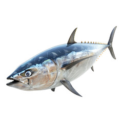 Photo of tuna fish isolated on transparent background