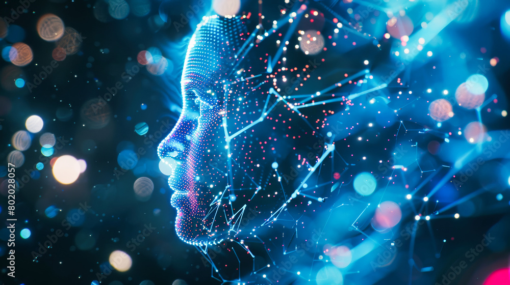 Poster artificial intelligence and machine learning concept