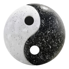 Photo of ying yang isolated on transparent background
