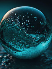 Magic water ball close up