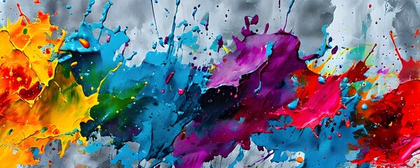 illustration of abstract art showcasing a dynamic splash of colors