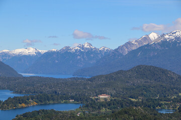 landscape with lake and mountains