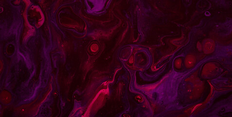 Colorful Abstract: Red Spots and Fluid Shapes