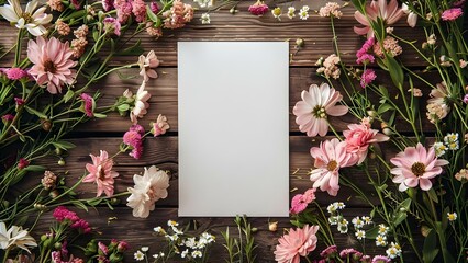 Bohoinspired greeting card mockup with floral accents for special occasions. Concept Bohoinspired, Greeting Card, Mockup, Floral Accents, Special Occasions