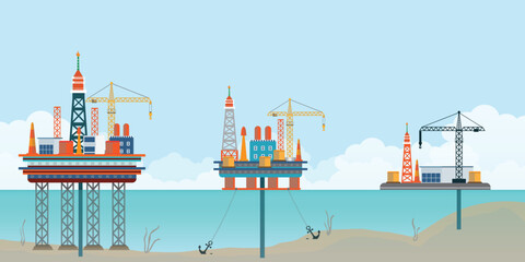 Obraz premium Oil gas industry with chemical or petrochemical.