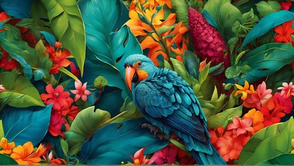 Obraz premium Flora and fauna themed background, soft pastel colors, suitable for the background of International Biodiversity Day