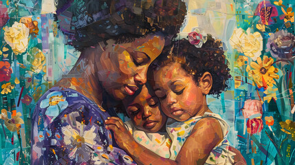 Fototapeta premium Mother's Day design, Happy Mother's Day, Black history