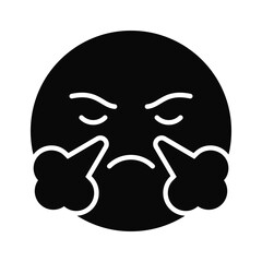 Have a look at this creative icon of frustrated emoji, trendy style vector
