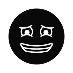Premium icon of guilty emoji, ready to use editable vector