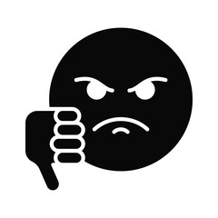 Disgusted emoji vector design, customizable unique vector
