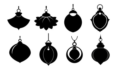 Pendant silhouette illustration bundle