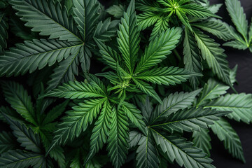 Marijuana Leaves, Cannabis Plant, Buds, Generative AI