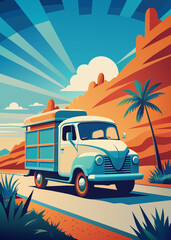 truck on the road
