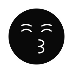 Kissing emoji vector design, ready to use icon