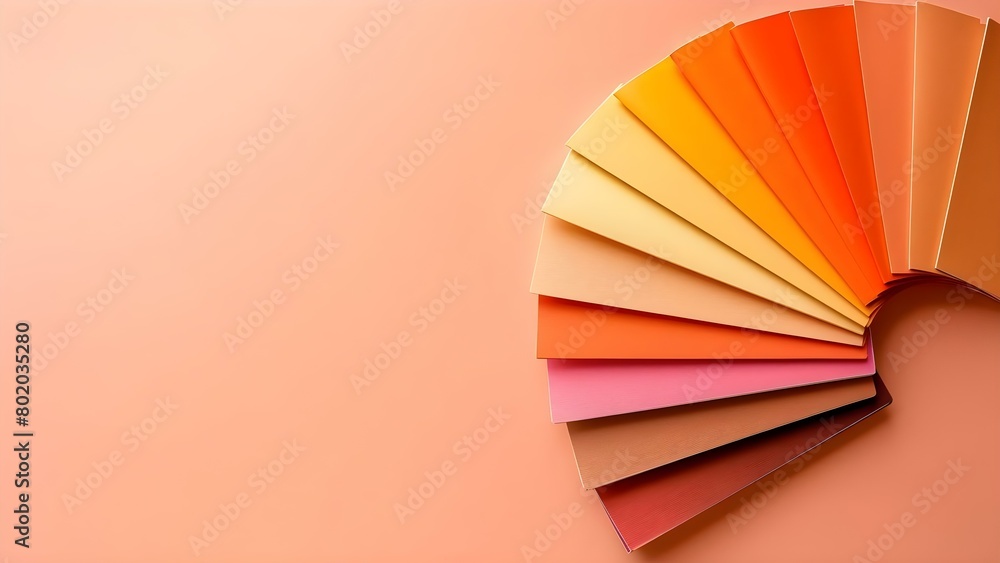 Poster warm color palette with gradient effect for web and package design . concept color theory, web desig