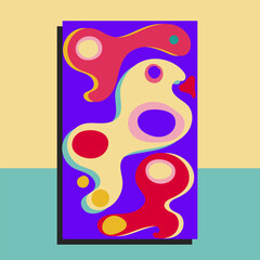 Modern colorful abstract fluid poster design, suitable for graphic design
