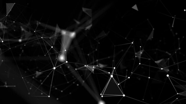 Cyber network connection structure. Technology connect big data. Science background. Business futuristic backdrop. 3D rendering.