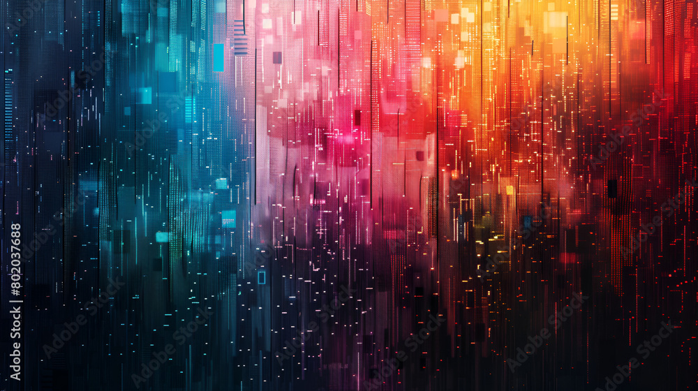 Poster abstract speed motion blur striped glitch distorted tilt colorful seamless pattern background