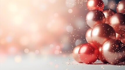 New Year Celebration on Abstract Shimmery Background,
Bokeh Effect for Festive Themes, Hand Edited Generative AI