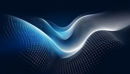 Futuristic Blue and White Mesh Gradient Design