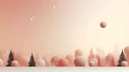 Pastel Tones Christmas Minimal Background,
Simple Template for Holiday Themes, Hand Edited Generative AI