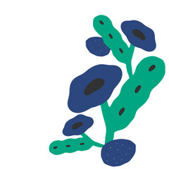 Abstract - cute navy blue flower abstract